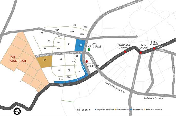 Krisumi City Gurgaon Location Krisumi City Gurgaon Location