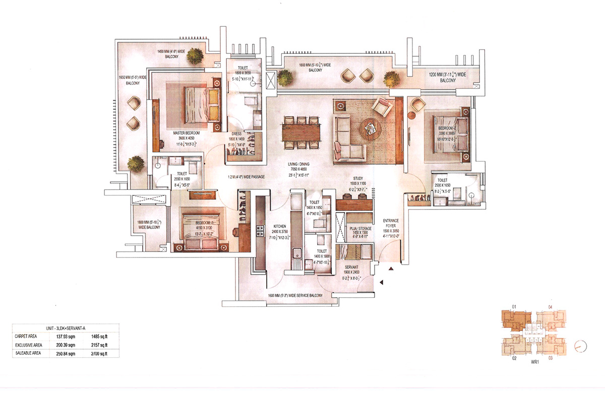 Krisumi Waterside Residences Floor Plan